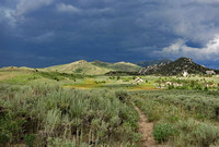 Storm blowing in to City of Rocks, Idaho